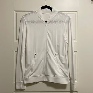 lululemon full zip white jacket, womens sz 6, like new